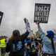 Marchers lead chants during the Black Voters Matter’s 57th Selma to Montgomery march on March 09, 2022, in Selma, Alabama. People gathered alongside organizations: Black Voters Matter, Rainbow PUSH Coalition, and the Transformative Justice Network to march the 11-mile original route that the late U.S. Rep. John Lewis and other civil rights leaders marched on March 7, 1965.